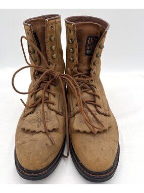 Ariat Mens 10.5EE ASTM F2892-18 EH Leather Work Boots Lace-Up Brown